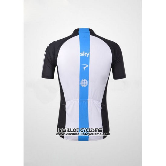 2012 Maillot Ciclismo Sky Noir et Azur Manches Courtes et Cuissard
